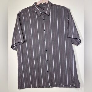 Alfani Men’s Short Sleeve Stripped Shirt M